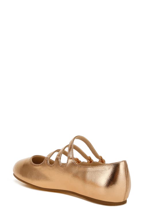 Rag & Co Women's Macarina Triple Strap Mary Jane Sandals In Rose Gold In Rose Gold