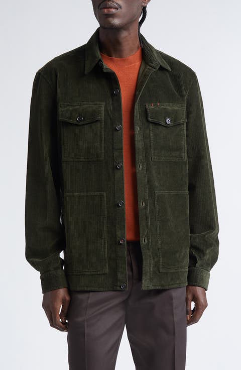 Stretch Cotton Corduroy Overshirt