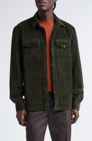 ISAIA Stretch Cotton Corduroy Overshirt