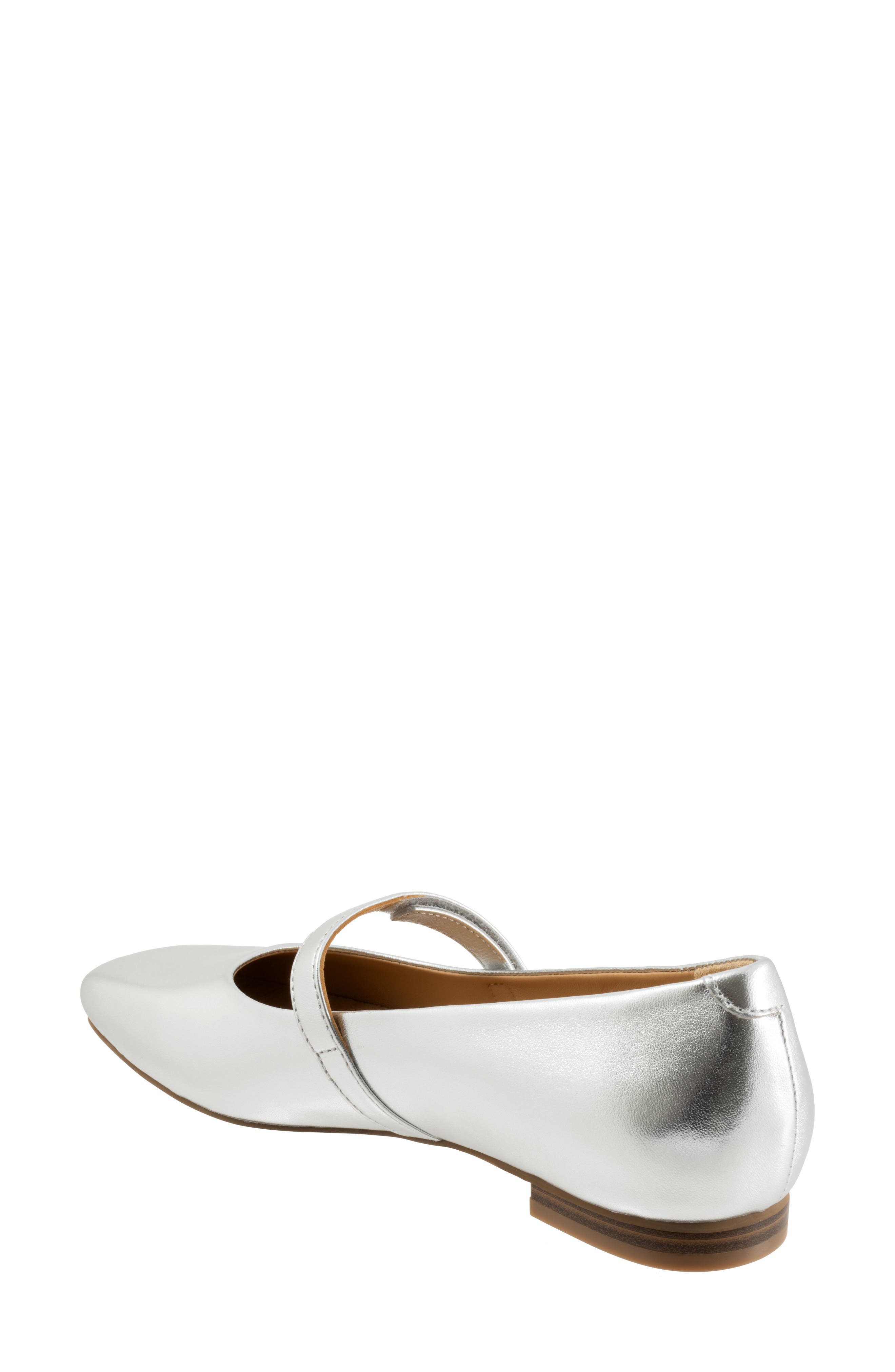 SoftWalk<sup>®</sup> Hazel Mary Jane Flat, Alternate, color, Silver