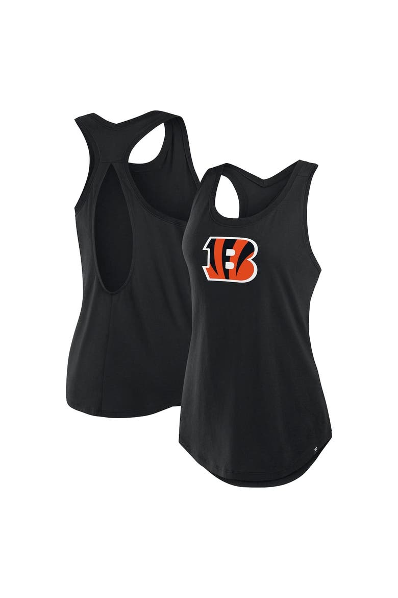 Women's Fanatics Black Cincinnati Bengals Iron Fan Tank Top, Alternate, color, Black