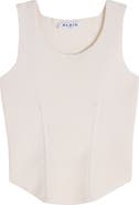 Alaïa Wool Blend Rib Corset Top
