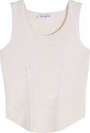 Alaïa Wool Blend Rib Corset Top