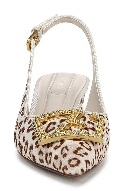 Franco Sarto Racer Slingback Pointed Toe Pump In Cream