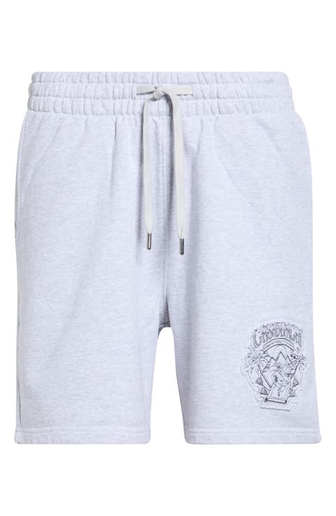 Classic Fit Eveil Ancestral Appliqué Organic Cotton Sweat Shorts