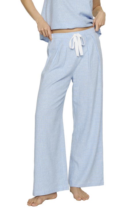 Linen Blend Drawstring Lounge Pants