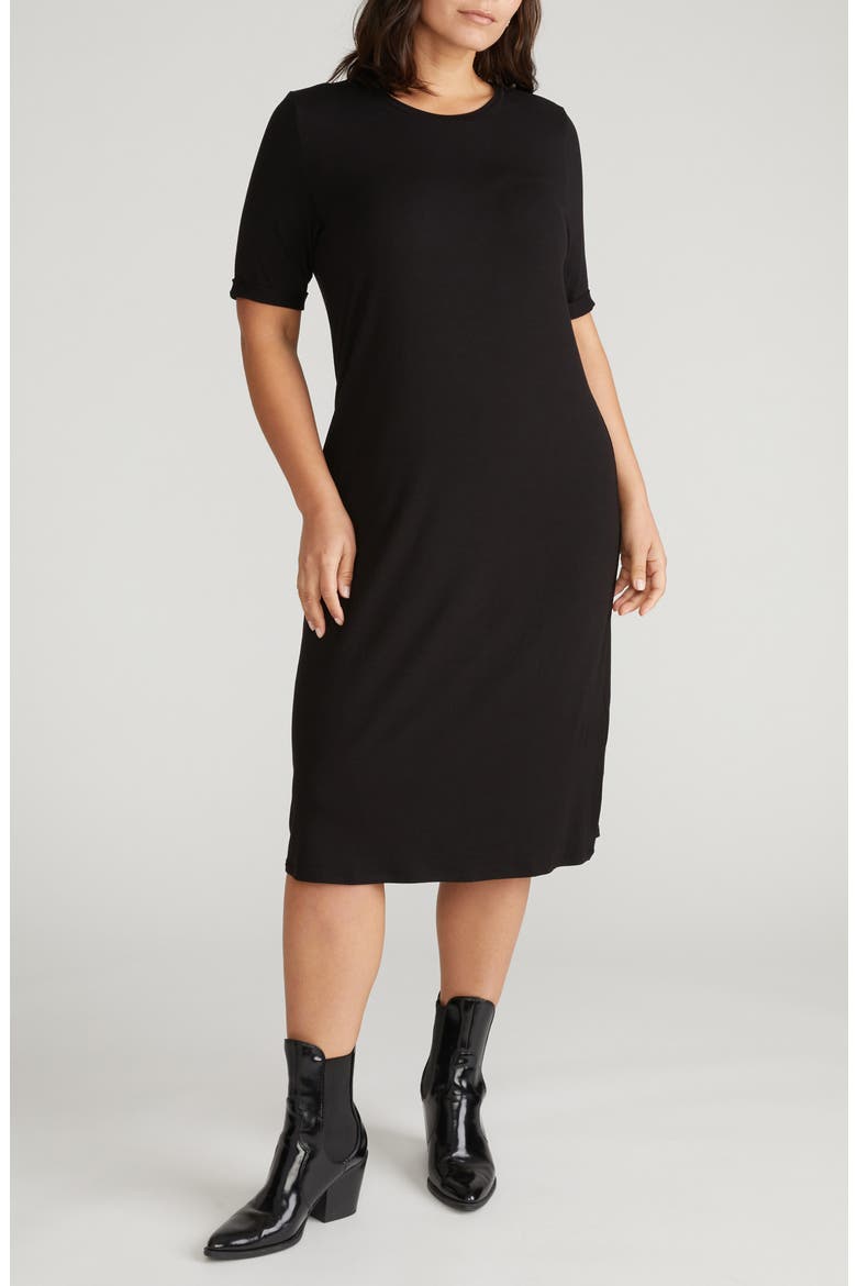 Lily Liquid Jersey Dress, Main, color, BLACK