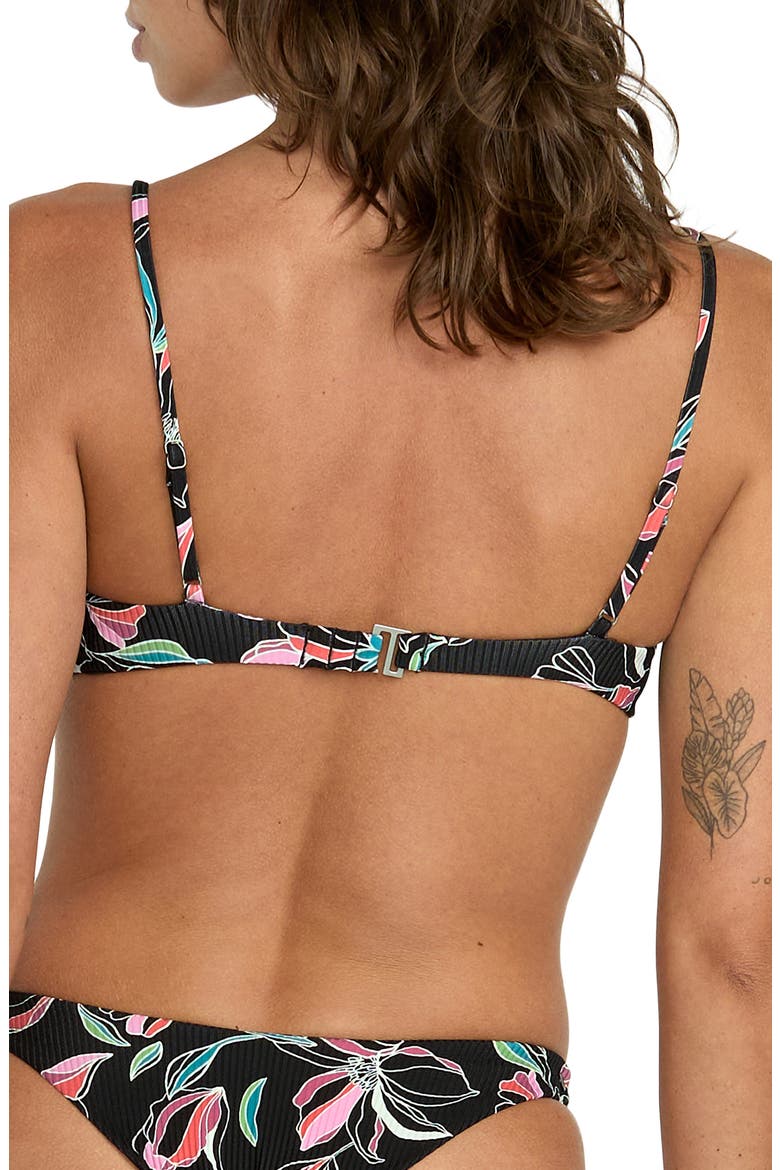 Dream In Bloom Twist Rib Bikini Top, Alternate, color, MULTI