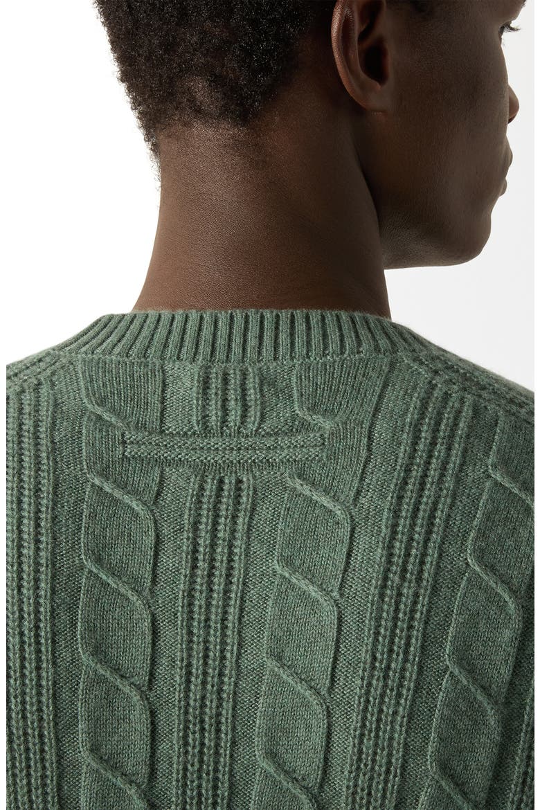 Cable Stitch Cashmere Sweater, Alternate, color, LIGHT GREEN