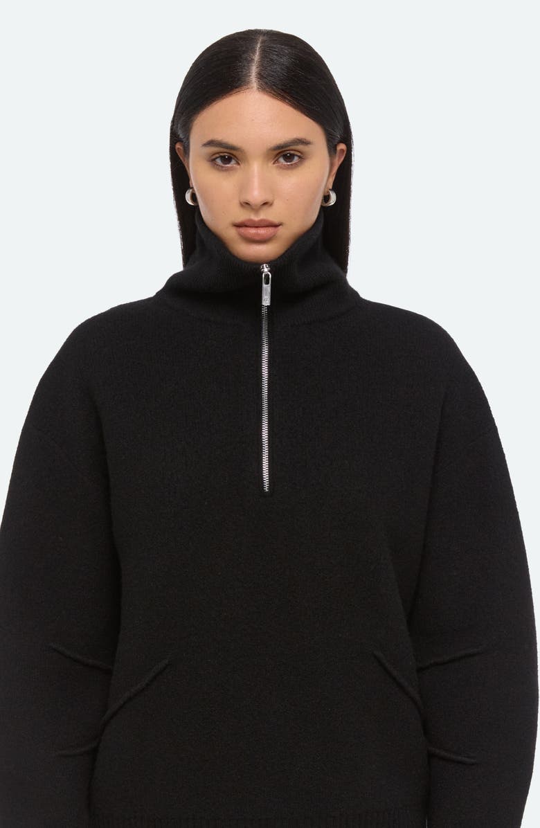 Helmut Lang Apex Quarter Zip Sweater, Alternate, color, Black