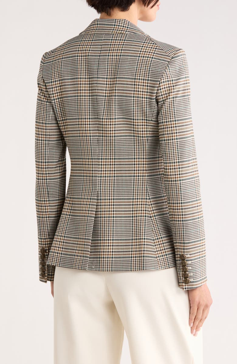 Veronica Beard Cutaway Dickey Jacket, Alternate, color, Ecru/Green Multi