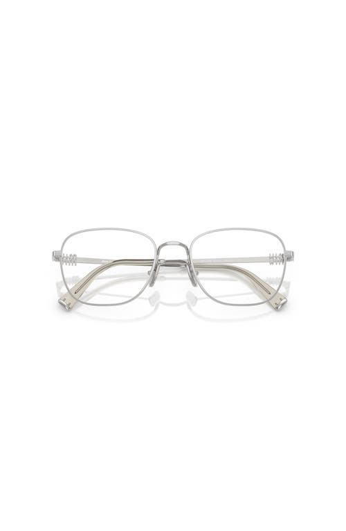 Miu Miu 51mm Square Optical Glasses In Metallic