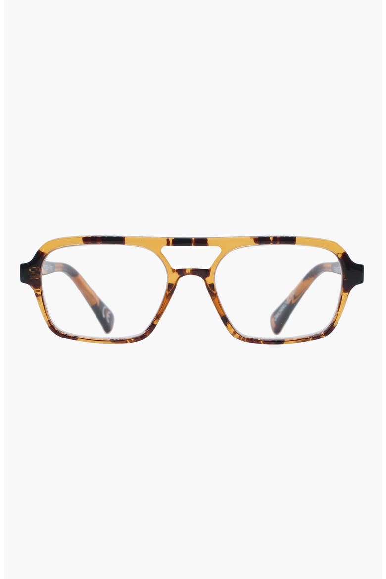 Tomorrowland Reader Glasses, Main, color, Honey Turtle