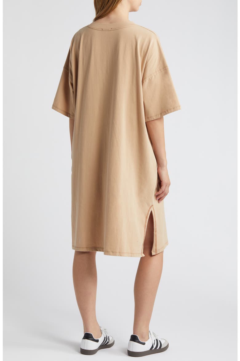 Ultimate Stretch Cotton T-Shirt Dress, Alternate, color, MOCHA