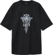 AllSaints Swords Oversize Cotton Graphic T-Shirt