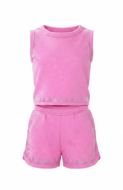 Sweet Sparkle Pink Tank Top and Short Set