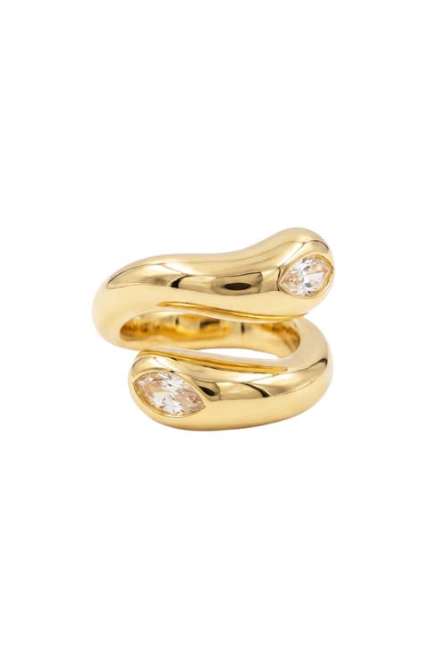 Twisted Stone Pinky Ring