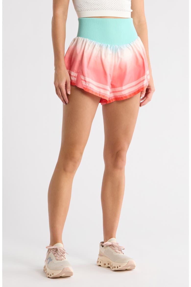FP Movement Carpe Diem Stripe Shorts, Main, color, ORANGE COMBO