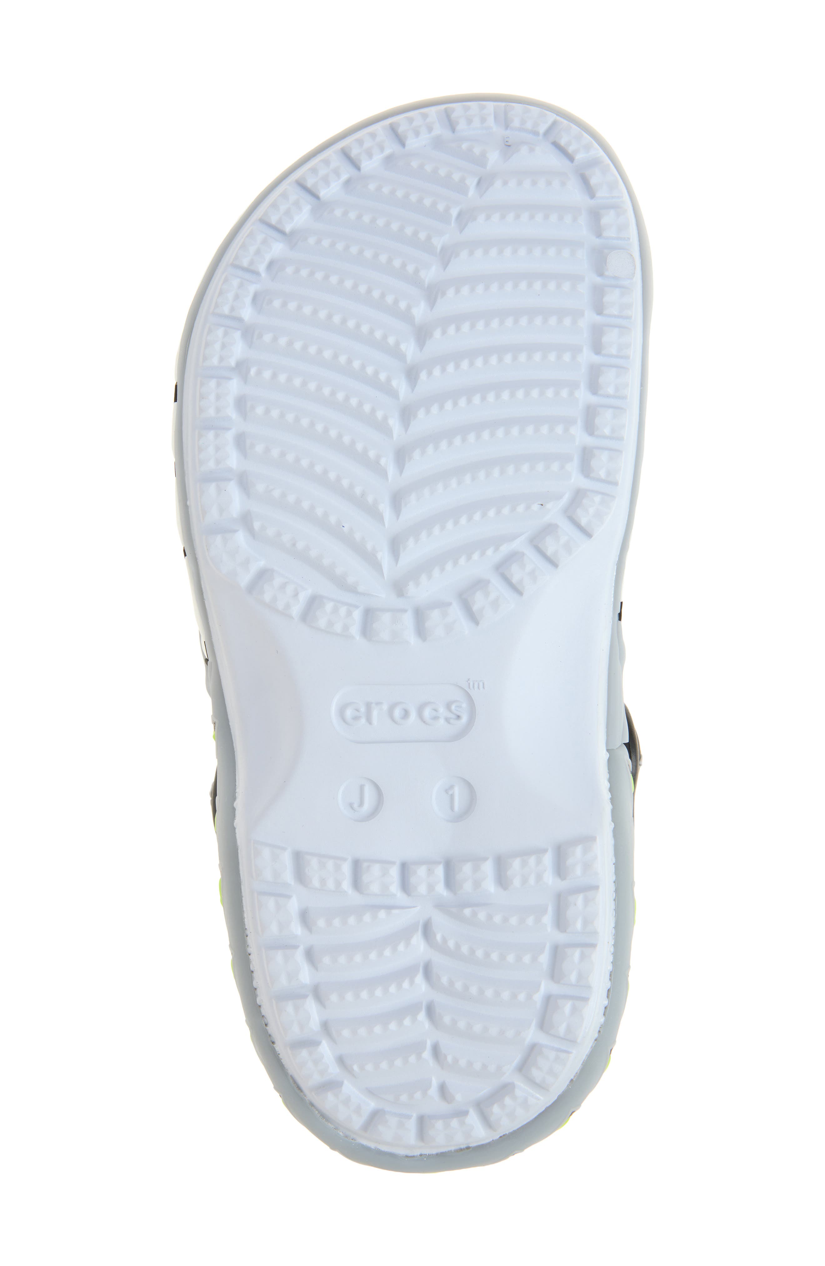 Kids' Classic Creature Lights Clog, Alternate, color, STEEL