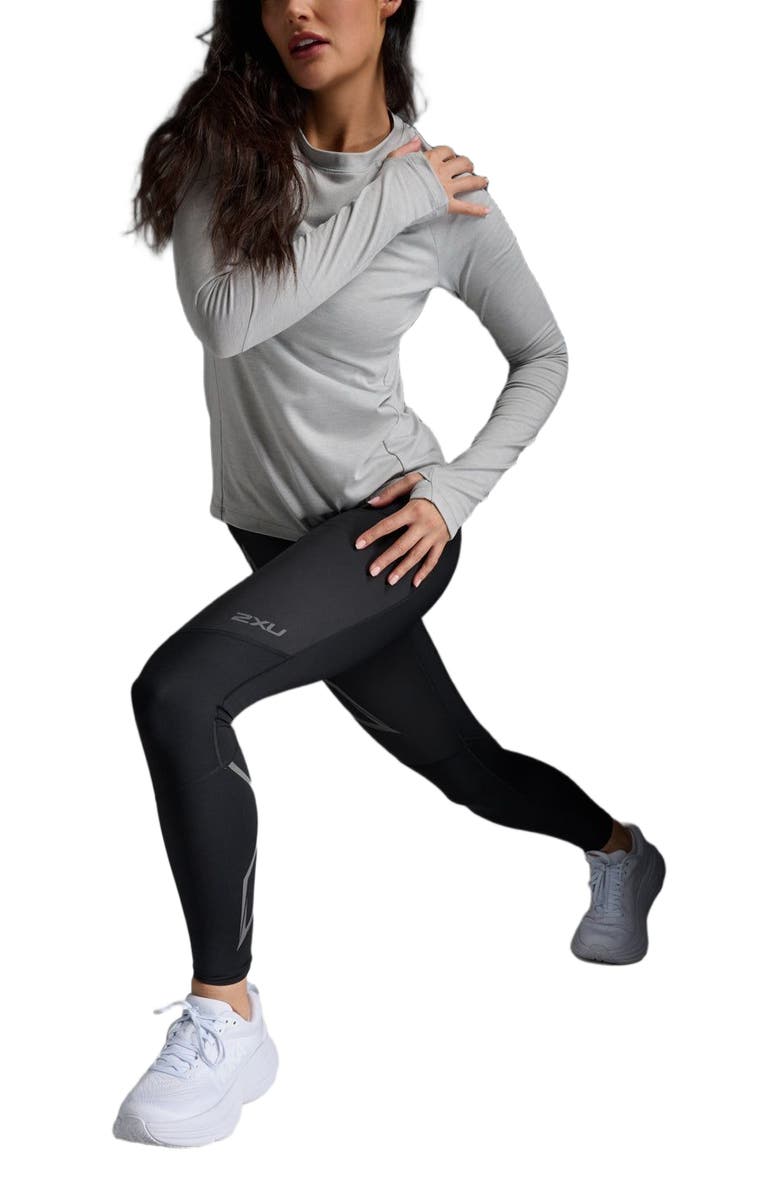 2XU Women
s Ignition Shield Compression Tights, Alternate, color, Black/Black Reflective