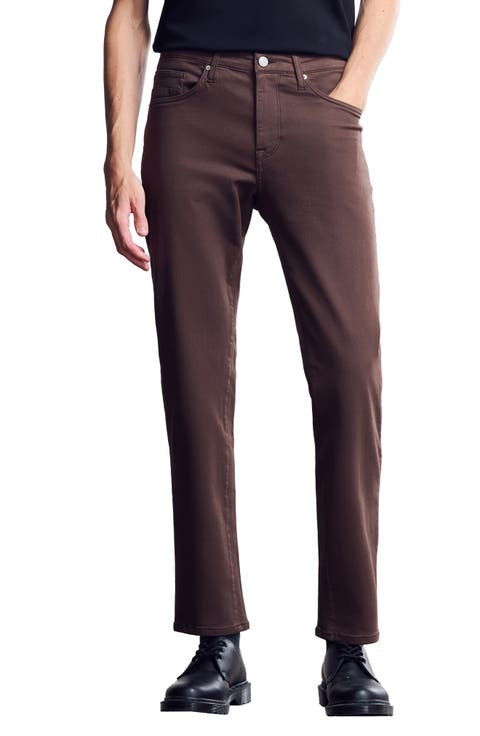 Route Athletic Fit Tapered Leg Jeans (Coffee Bean Denim)