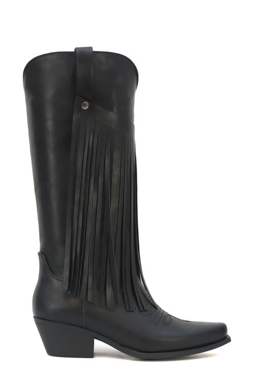 Yoki Avery Fringe Western Boot In Multi