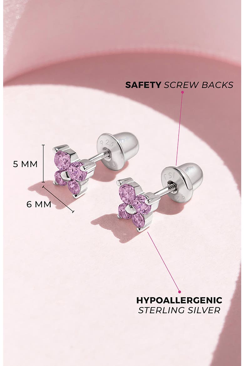 Teenie Tiny Butterfly Earrings, Alternate, color, Pink