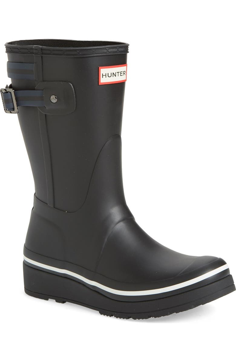 Hunter 'Original Short' Wedge Rain Boot, Main, color,