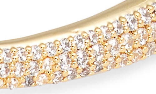 Nordstrom Cubic Zirconia Pavé Bypass Cuff Bracelet In Clear- Gold