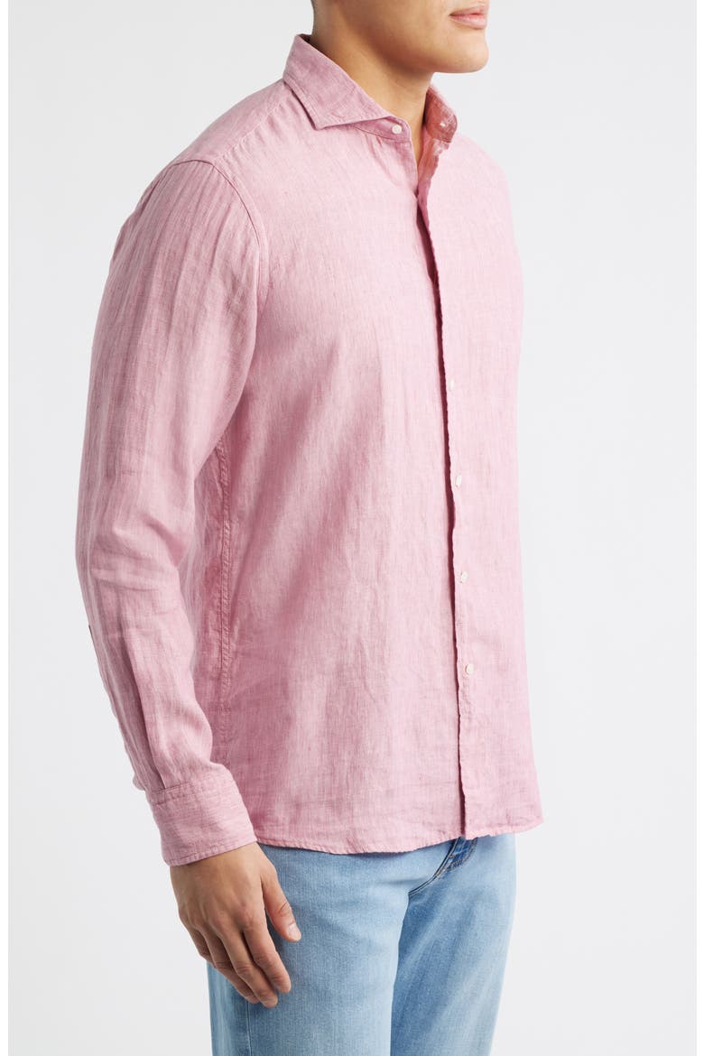 Astino Lino Tailored Fit Linen Button-Up Shirt, Alternate, color, ROSE QUARTZ