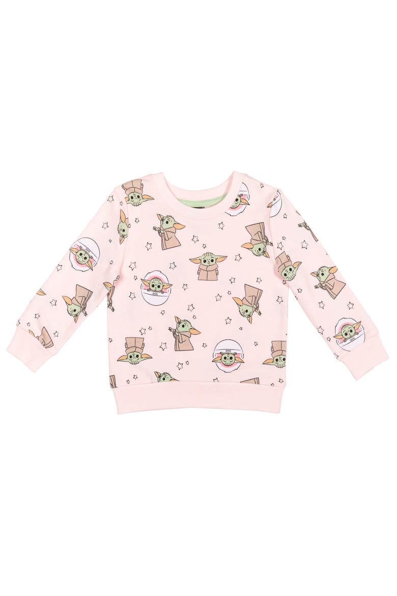 The Mandalorian Grogu Loungewear Pullover Sweatshirt, Main, color, Grogu Light Pink