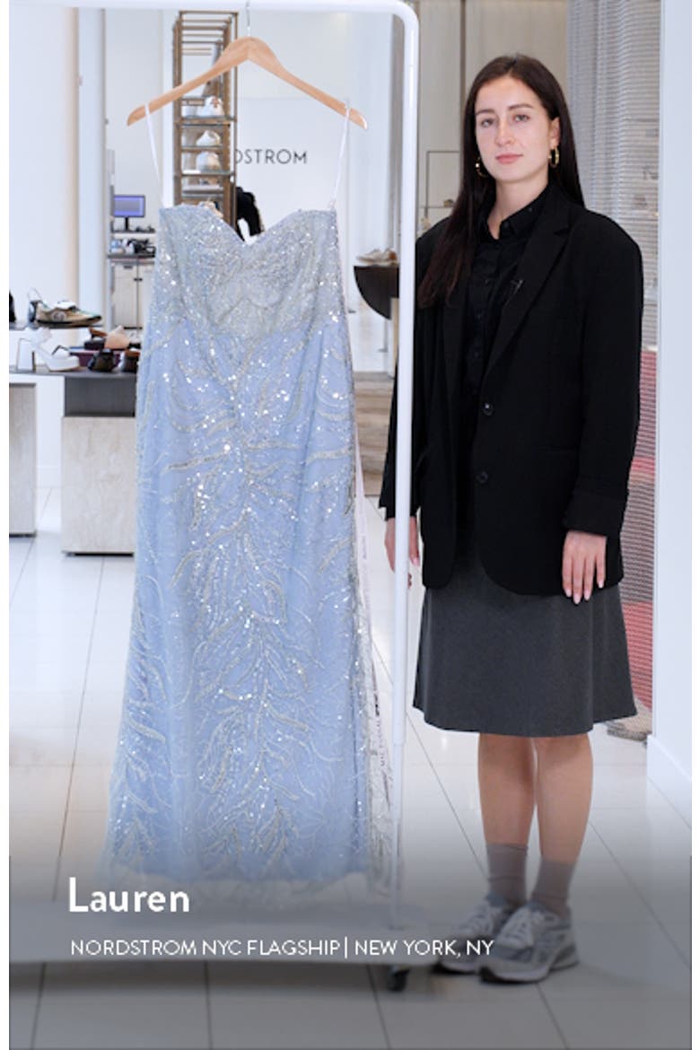 Strapless Rhinestone Embellished Trumpet Gown video