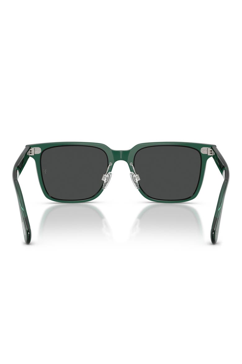 52mm Rectangular Polarized Sunglasses, Alternate, color, TRANSLUCENT DARK TEAL