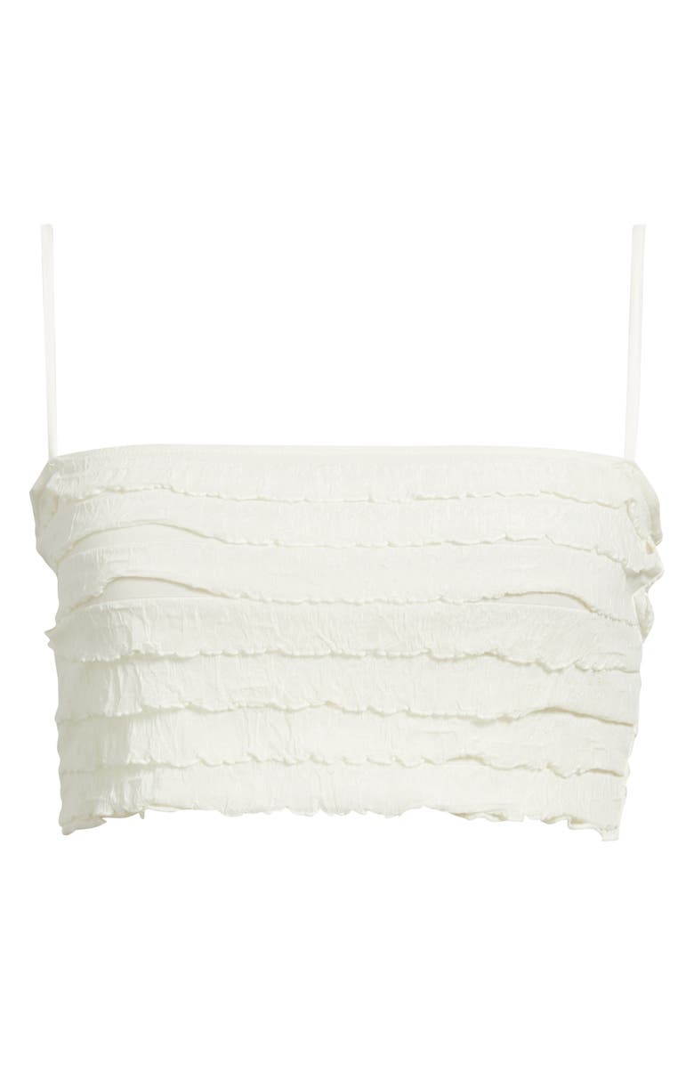 Bella Venice Sofi Tiered Ruffle Crop Camisole, Alternate, color, White