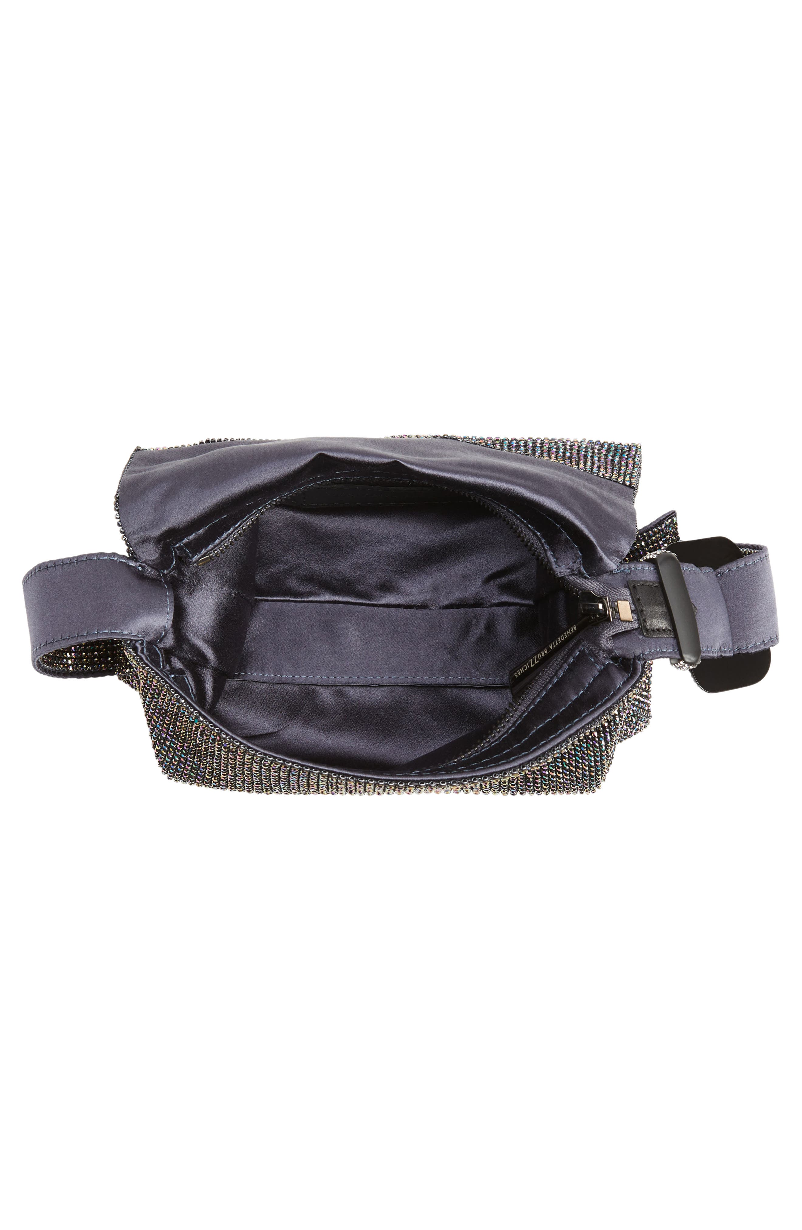 Benedetta Bruzziches Vitty La Mignon Crystal Mesh Shoulder Bag, Alternate, color, 