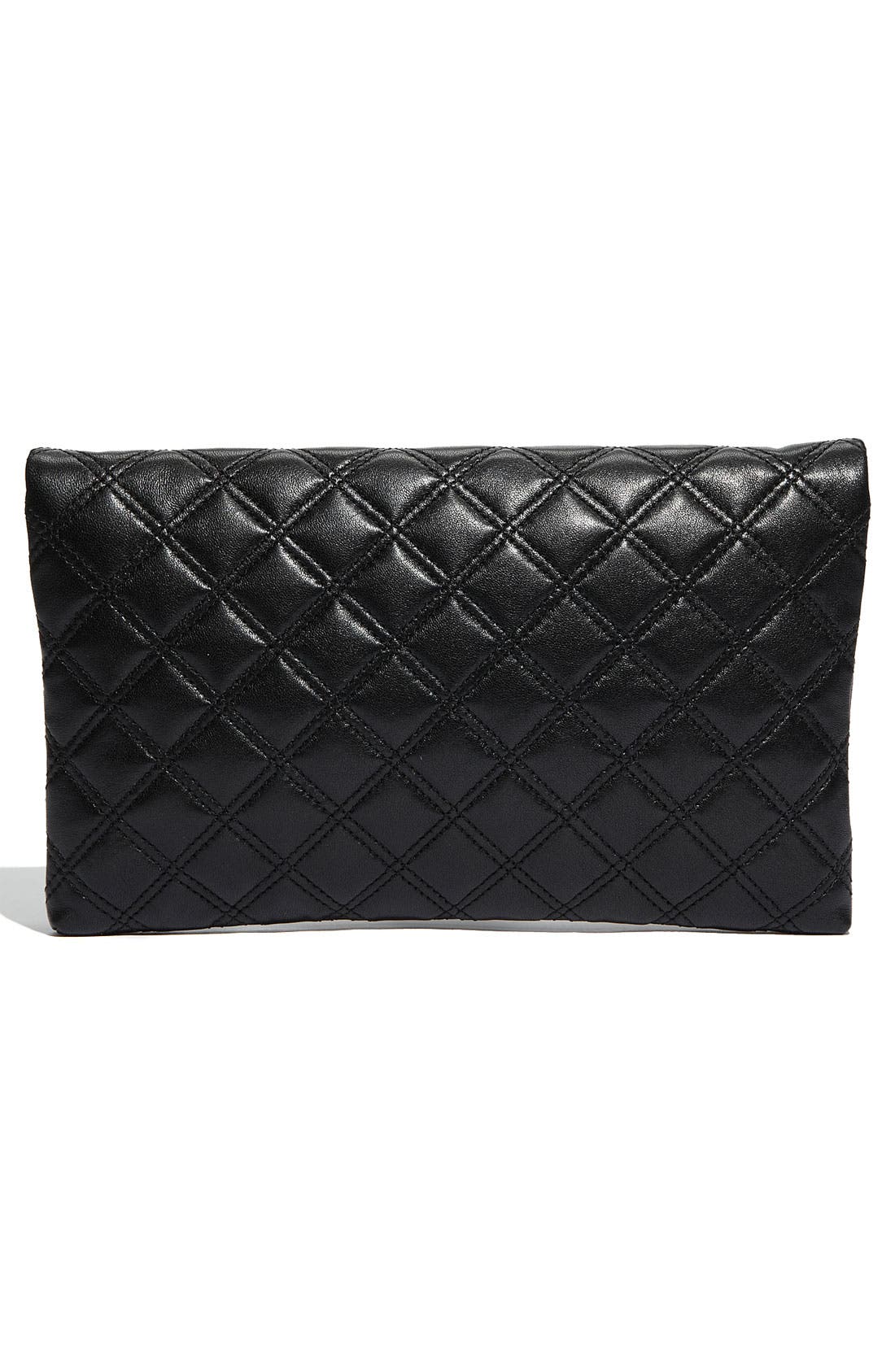 Marc Jacobs 'Large Eugenie' Quilted Leather Clutch, Alternate, color, 
