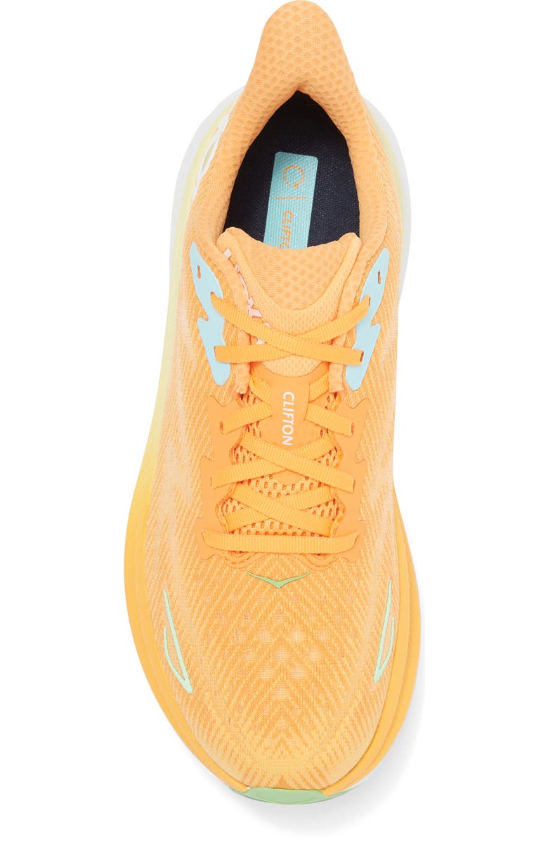 HOKA Clifton 9 Running Shoe, Alternate, color, Solar Flare / Sherbet