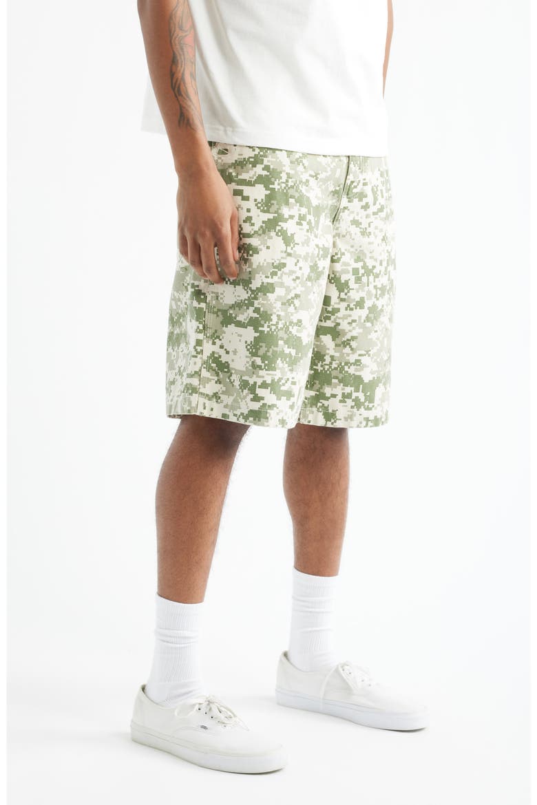 Pixel Camo Cotton Canvas Shorts, Alternate, color, DIGITAL CAMO