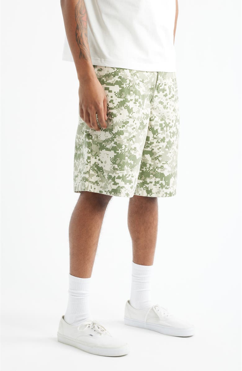 Vans Pixel Camo Cotton Canvas Shorts, Alternate, color, Digital Camo