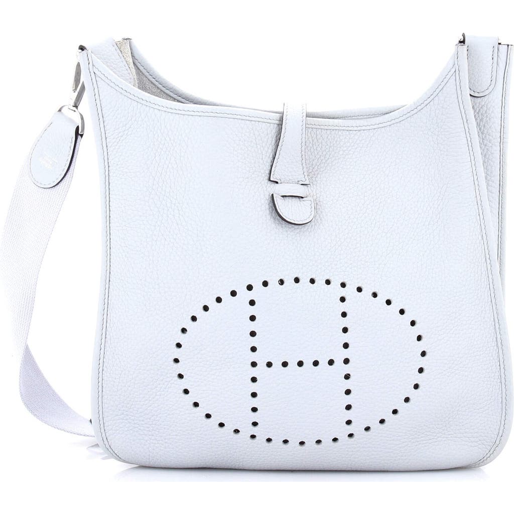 Pre-owned Hermes Hermes Evelyne Bag Gen Iii Clemence Pm In Blue