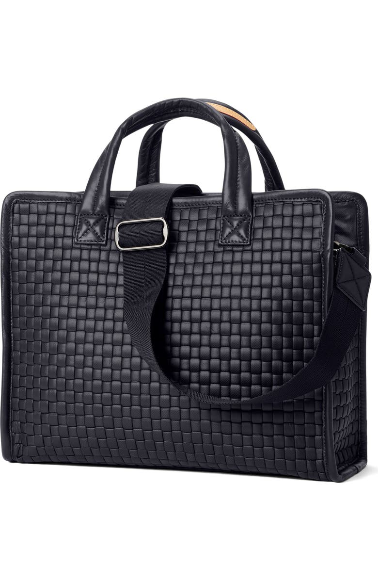 MZ Wallace Medium Woven Nylon Box Tote, Alternate, color, Black Woven