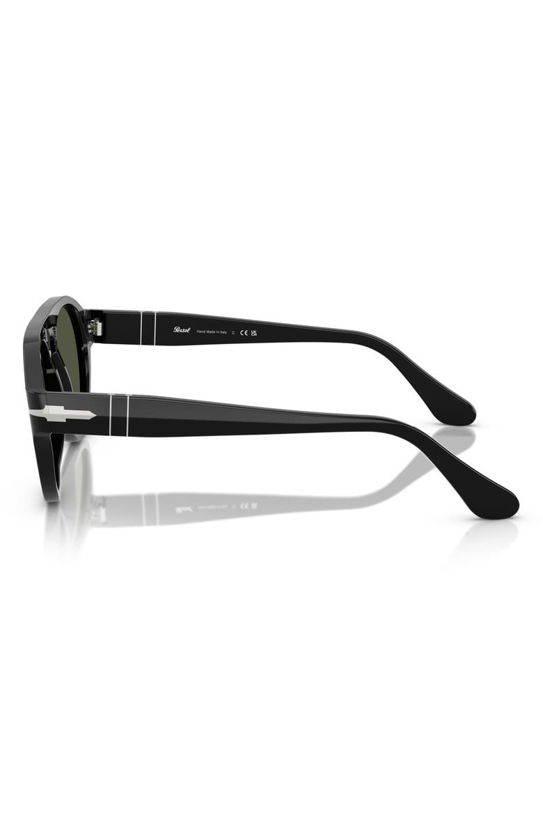 Persol 53mm Pilot Sunglasses, Alternate, color, Black / Green