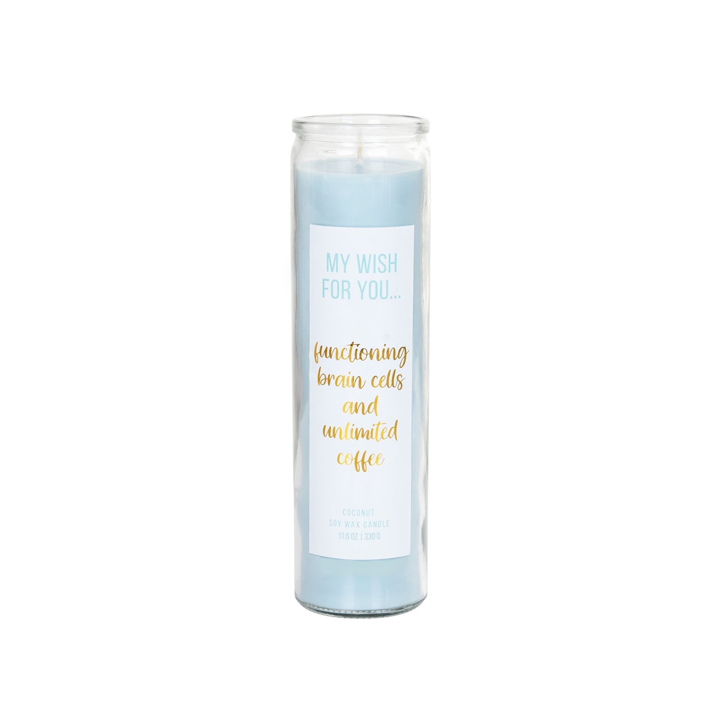 Totalee Gift Functioning Brain Cells My Wish Candle Wax Blue 11.6 oz