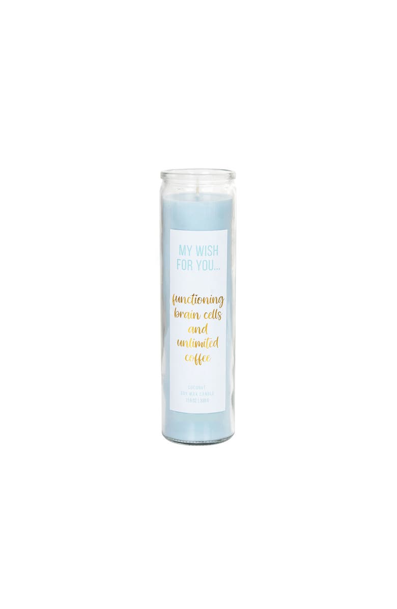 Totalee Gift Functioning Brain Cells My Wish Candle Wax Blue 11.6 oz, Main, color, Blue