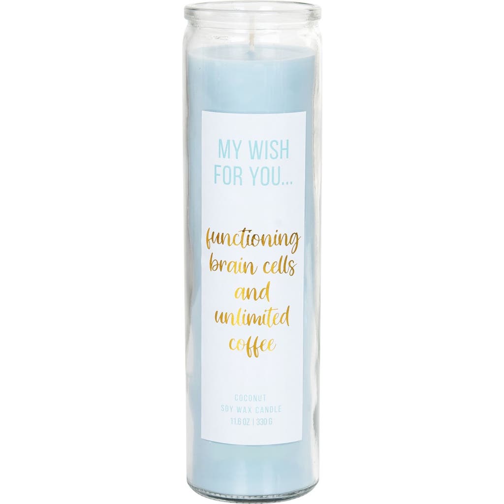 Totalee Gift Functioning Brain Cells My Wish Candle Wax Blue 11.6 oz