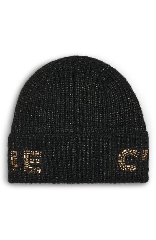 Karl Lagerfeld Paris C'est La Vie Beanie In Black