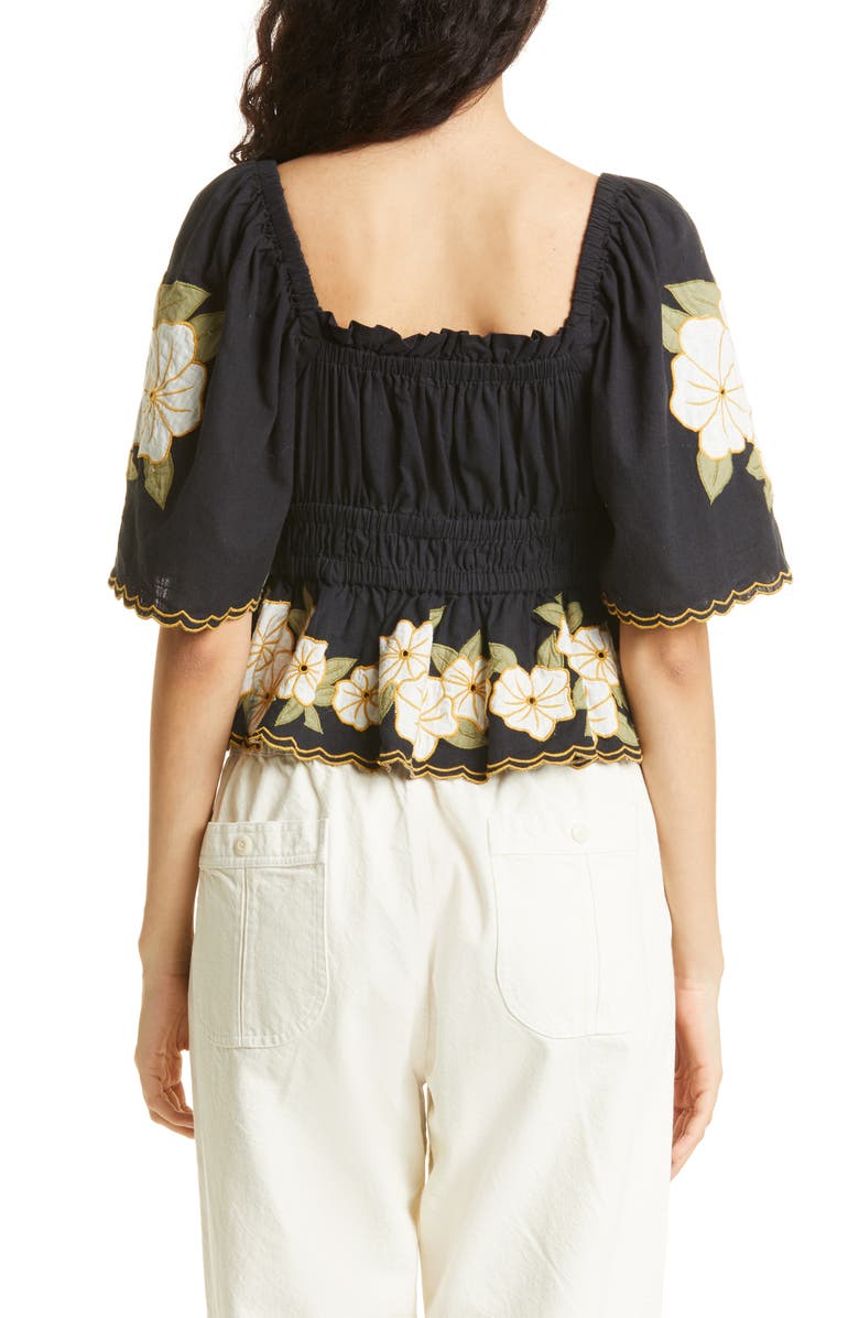 THE GREAT. The Wanderlust Smocked Top, Alternate, color,