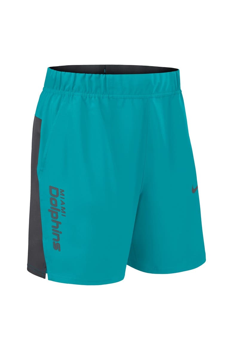 Men's Nike Aqua Miami Dolphins Woven Victory Performance Shorts, Alternate, color, Aqua