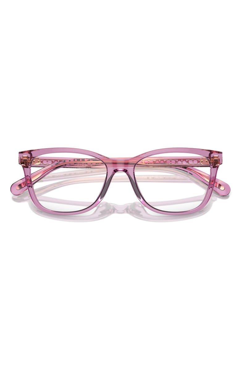 COACH 55mm Square Optical Glasses, Alternate, color, Amethyst / Demo Lens