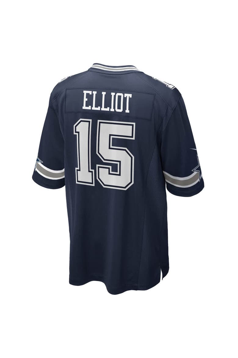 Men's Nike Ezekiel Elliott Navy Dallas Cowboys Team Game Jersey, Alternate, color, Navy